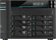 Asustor Lockerstor 8 (AS6508T) NAS Tower with 8 slots for HDD/M.2/SSD and 2 Ethernet ports