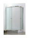 Gloria Dorita Καμπίνα Ντουζιέρας με Συρόμενη Πόρτα 100x80x185cm Clear Glass Chrome