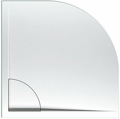 Sirene Semicircular Acrylic Shower White Flow 80x80x5cm