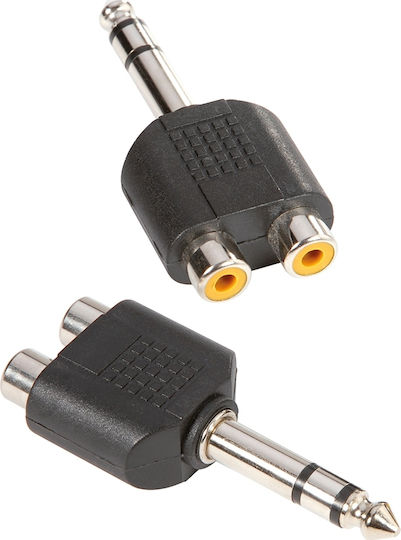 Adam Hall Convertor 6.3mm Masculin În RCA 2x Femelă 1 Bucată 7549