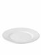 Plast Port Plate Shallow Plastic White with Diameter 23cm 6pcs