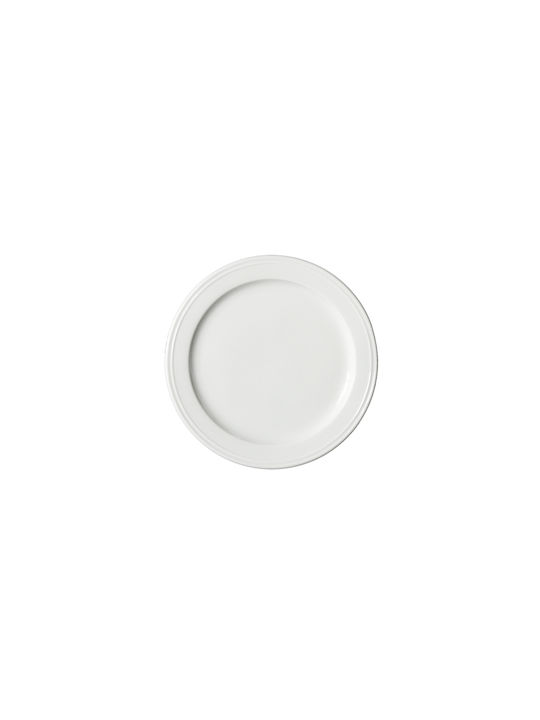 Lukanda Brillo Plate Shallow Porcelain White with Diameter 23cm 6pcs