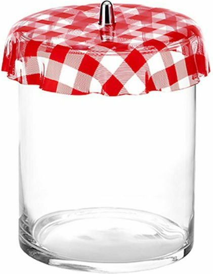 Garibaldi General Use Vase with Lid Glass Red Checkered 7500ml