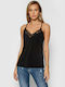 Vero Moda Women's Summer Blouse Sleeveless with V Neck Black