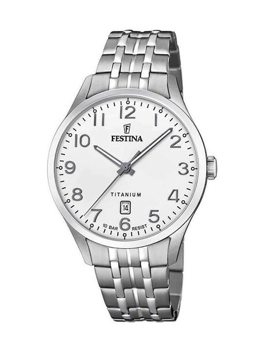 Festina Men's Watch 40mm Battery with Silver Metal Bracelet