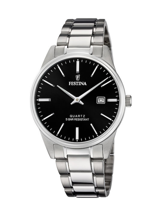 Festina Ρολόι Μπαταρίας με Μεταλλικό Μπρασελέ Festina Ρολόι Μπαταρίας με Μεταλλικό Μπρασελέ