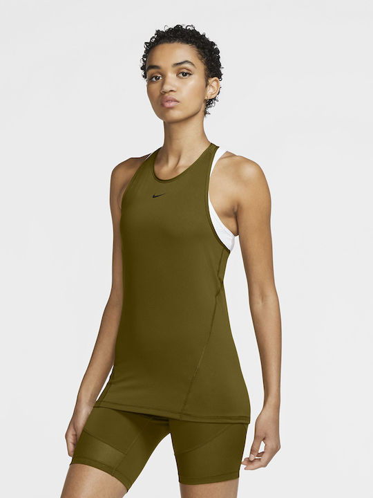 Nike Αμάνικη Γυναικεία Αθλητική Μπλούζα Olive