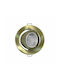 Adeleq WL618 Στρογγυλό Μεταλλικό Χωνευτό Σποτ με Ενσωματωμένο LED MR16 Κινούμενο σε Χρυσό χρώμα 10.1x10.1cm