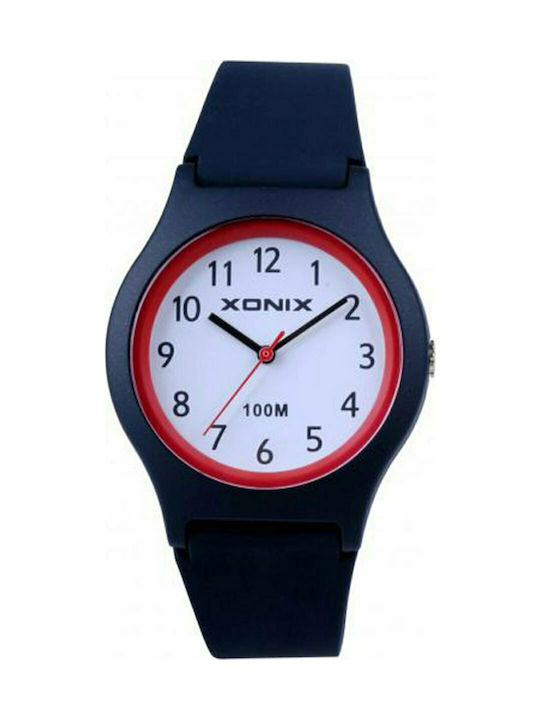 Xonix Uhr Batterie mit Blau Kautschukarmband AAK-007