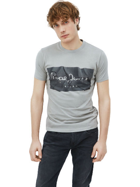 Pepe Jeans Raury Ανδρικό T-shirt Γκρι με Λογότυπο