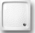 Gloria Square Porcelain Shower White Ideale 75x75x9cm
