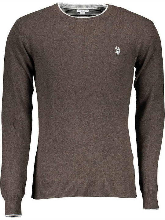 U.S. Polo Assn. Men's Long Sleeve Sweater Brown