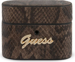 Guess Python Collection Case Husă în culoarea Maro pentru Apple AirPods Pro