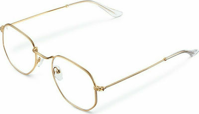 Meller Eyasi Metallic Blue Light Blocking Glasses Gold