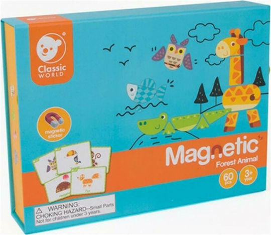 Classic World Magnetic Construction Toy Animals of the Forest for Children Aged 3+