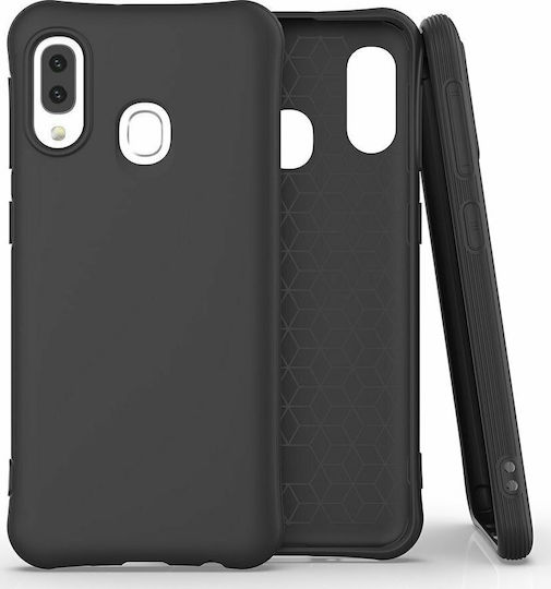 Hurtel Soft Color Back Cover Silicon Negru (Galaxy A20e)