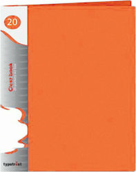 Typotrust Ντοσιέ Σουπλ με 20 Διαφάνειες για Χαρτί A4 Πορτοκαλί