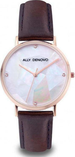 【ALLY DENOVO】Gaia Pearl AF5003.7 レディース ALLY DENOVO Gaia Pearl Rose Gold Black for Women