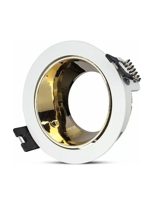 V-TAC Round Metallic Frame for Spot GU10 Gold 7...