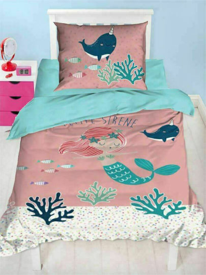 Flamingo Комплект чаршафи Единично Памучни Sirena 160x250см 2бр