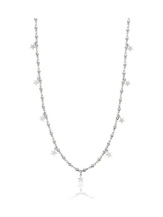 Luca Barra Necklace with design Star from Steel