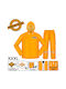 Ingco Waterproof and Windproof Work Suit Yellow