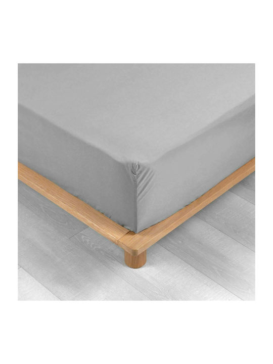 Douceur d'Intérieur Σεντόνι King Size με Λάστιχο 180x200εκ. Γκρι