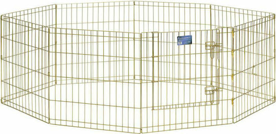 Midwest Foldable Park Dog Octagon Without Bottom 61x61 cm. made of Metal in Gold Color 61 x 61cm 5sq.m.