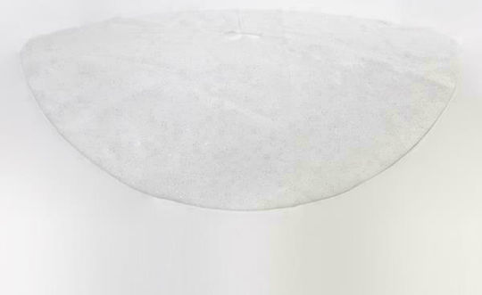 Weihnachtsbaumrock aus Polyester Weiß Ψάθινη Μ30xΦ90εκ.
