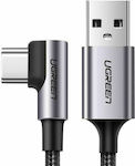 Ugreen Angle (90°) / Braided USB 2.0 Cable USB-C male - USB-A male Μαύρο 2m (50942)