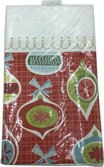 Talking Tables Christmas Tablecloth Fabric Red L180xW120cm.