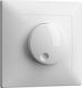 Χωνευτός Διακόπτης Dimmer με Πλαίσιο LED Περιστροφικός 400W σε Λευκό Χρώμα