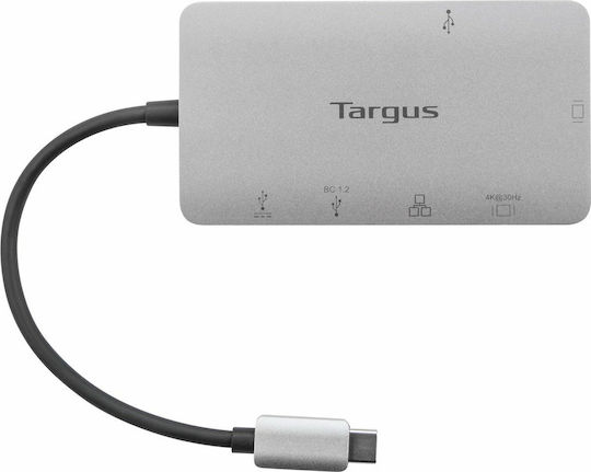 Targus USB-C Docking Station με HDMI 4K PD Ethernet Ασημί (DOCK419EUZ)