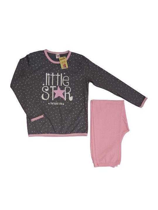 Minerva Kids Pyjamas Winter Grey / Pink