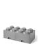 Lego Kids Plastic Toy Storage Box 8 Knobs Gray 50x25x17cm