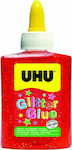 UHU Κόλλα Glitter Κόκκινη 90ml