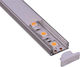 Eurolamp Extern Aluminiumprofil für LED-Streifen mit Opal Abdeckung 200x1.7x0.7cm