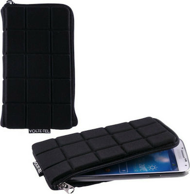 Volte-Tel Cube Zipper Sock & Pouch up to 4.5" Black