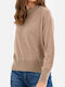 Superdry Damen Langarm Pullover Wolle Braun