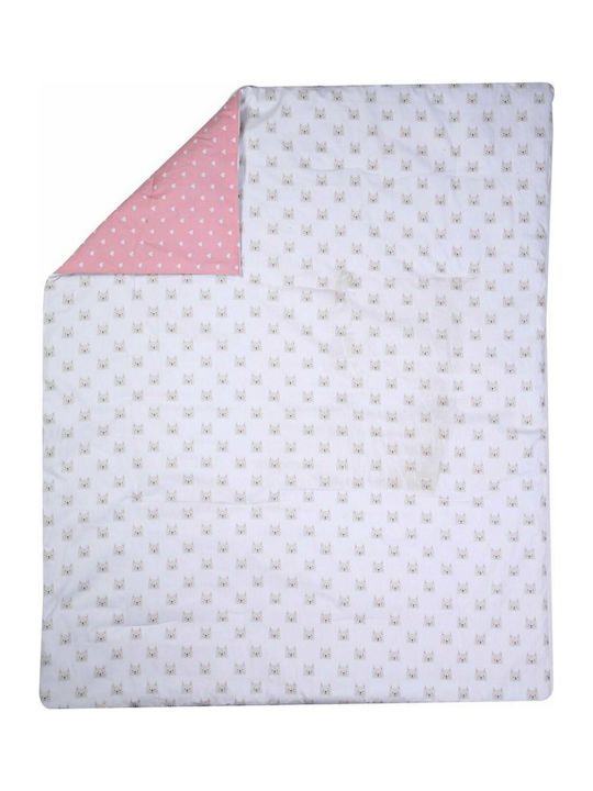 Nef-Nef Homeware Cotton Baby Quilt Cat 110x140cm Pink