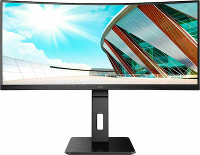 AOC CU34P2A Ultrawide VA Gebogen Monitor 34" QHD 3440x1440 mit Reaktionszeit 4ms GTG