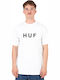 HUF Essential OG Logo T-shirt Bărbătesc cu Mânecă Scurtă Alb