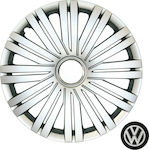 Croatia Cover Auto Radkappen Set VW Polo 6C mit Marke VW VW Polo 6C 4Stück 15" Silber