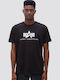 Alpha Industries Basic T-shirt Bărbătesc cu Mânecă Scurtă Negru