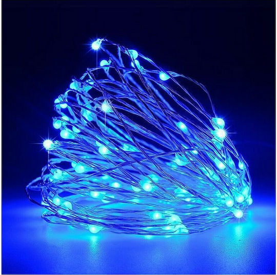 100 Λαμπάκια LED 10μ. Μπλε σε Σειρά