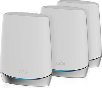 NetGear Orbi RBK753 WiFi Mesh Network Access Point Wi‑Fi 6 Tri Band (2.4 & 5 & 5GHz) σε Τριπλό Kit