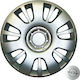 Croatia Cover Car Hubcap Set Open Corsa D with Opel Emblem 15" 4pcs Silver