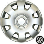 Croatia Cover Auto Radkappen Set VW Caddy/Polo/Golf mit Marke VW 4Stück 14" Silber