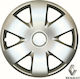 Croatia Cover Car Hubcap Set Renault Clio III/Megane III with Renault Emblem 15" 4pcs Silver