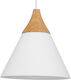 GloboStar Shade Hängende Deckenleuchte Federung Glocke für Fassung E27 Weiß